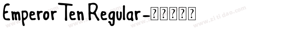 EmperorTen Regular字体转换